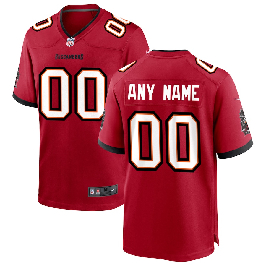 Men Nike Tampa Bay Buccaneers Red Custom Game Jersey->customized nfl jersey->Custom Jersey